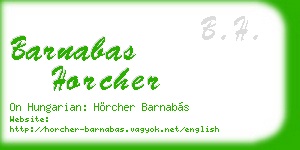 barnabas horcher business card