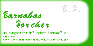 barnabas horcher business card